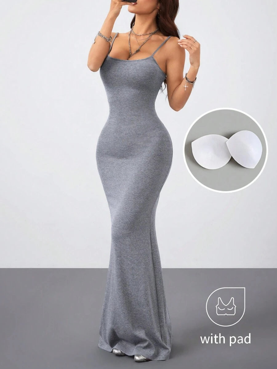 Coolane Women's Spring And Summer For Festival Coquette Daily Wear Going Out Date Night Stretchy Long Dress, Built-In Bra