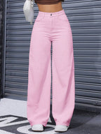 SHEIN ICON Casual Relaxed-Fit High-Waist Straight Leg Denim Jeans