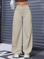 SHEIN ICON Casual Relaxed-Fit High-Waist Straight Leg Denim Jeans