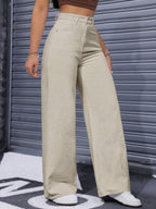 SHEIN ICON Casual Relaxed-Fit High-Waist Straight Leg Denim Jeans