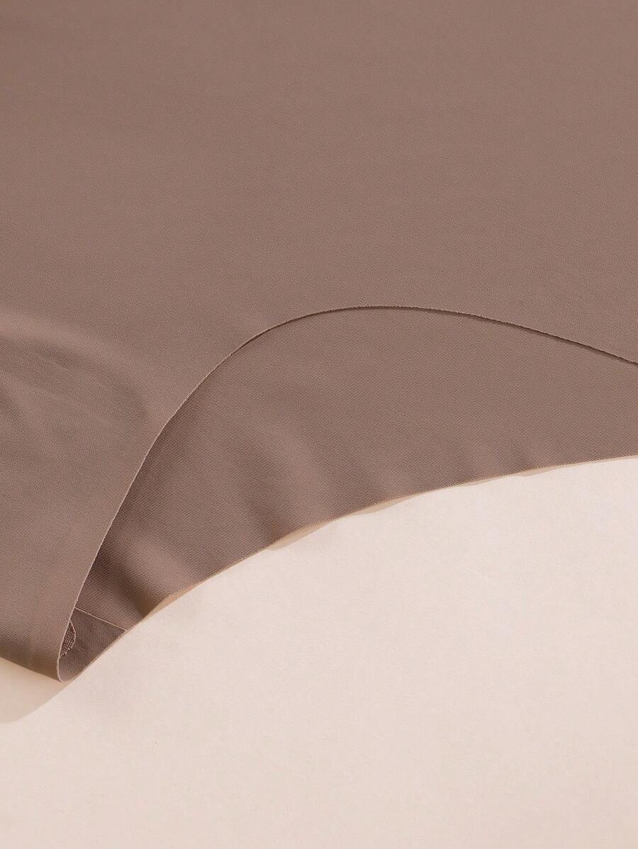 Aofeiqike 6pcs High Waist Plus Size Women Briefs, Sexy Seamless Breathable Ice Silk Panties, Comfortable Soft Hipster Underwear