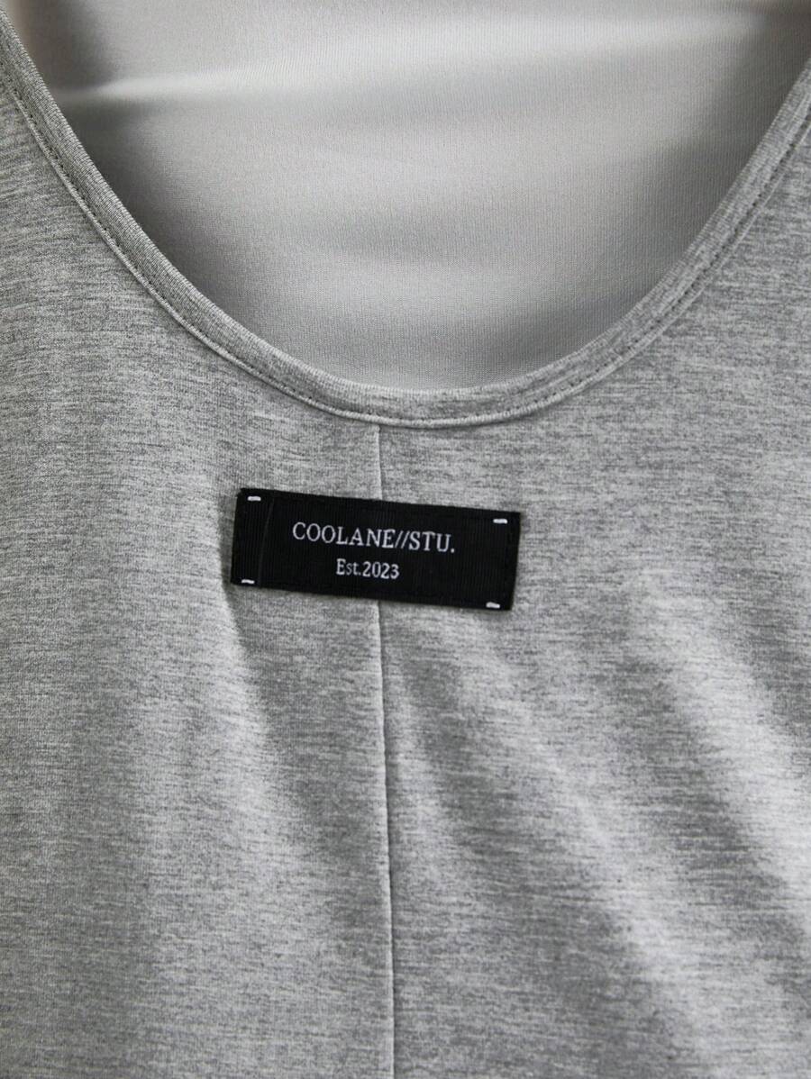 Coolane Women's Spring And Summer Vintage Going Out Date Night Sportswear Athleisure Basic Grey Midi Dress