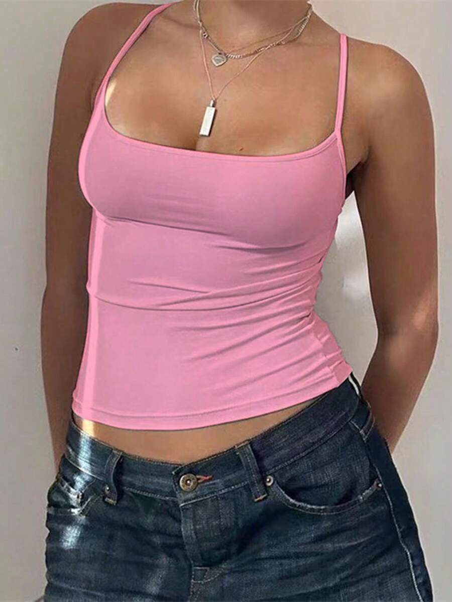 Zyxie Women's Casual Versatile Solid Color Slim Fit Camisole
