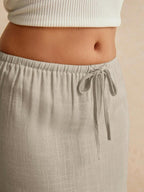 Poéselle Women's Skirt, Floor Length Maxi Skirt, Tie At Waist, Cute Skirt, Low Waist Skirt