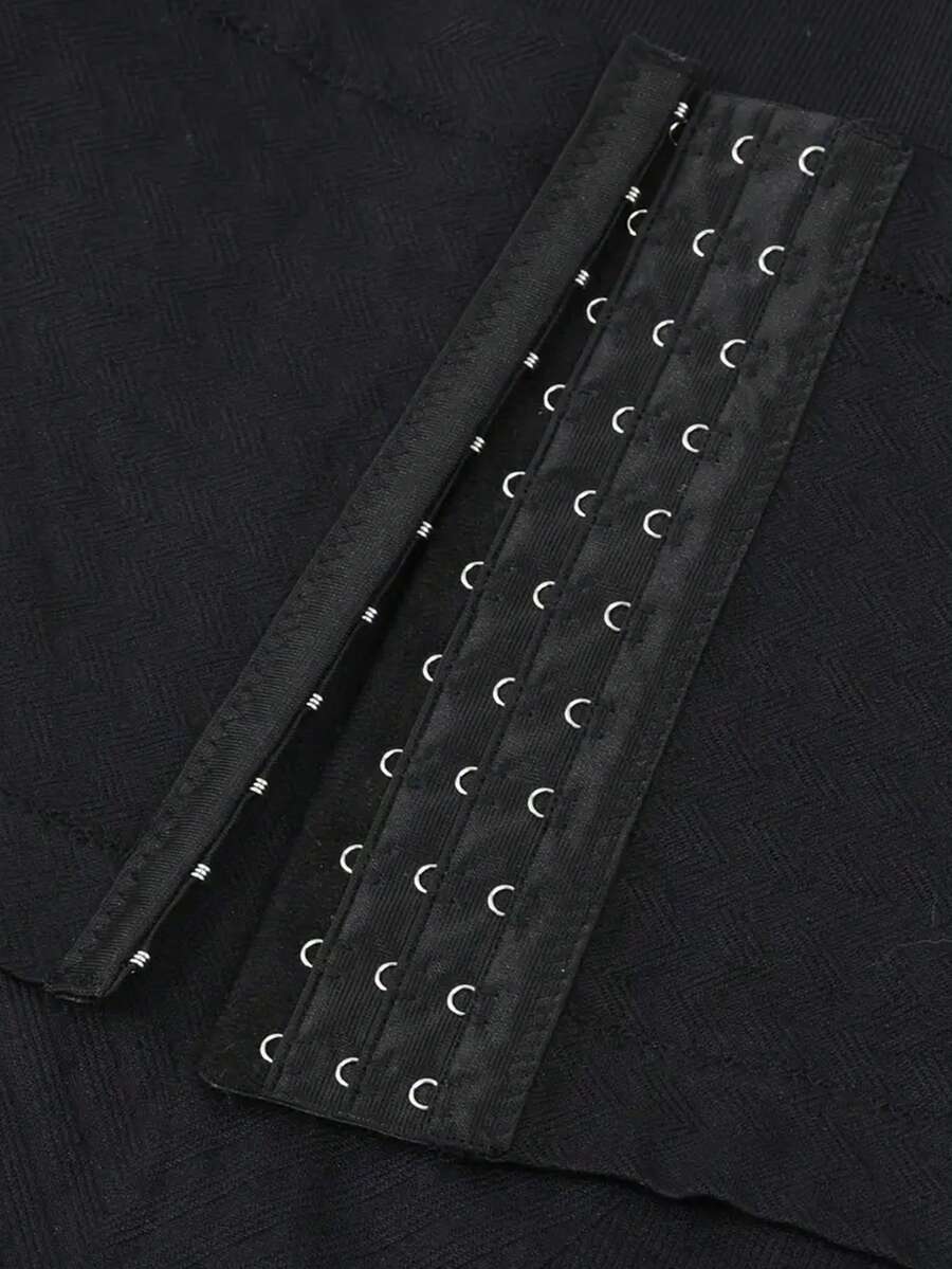 1pc Seamless High Waist Button Closure Tummy Control Panty, Postpartum Shaping Waist Slimming Shorts, Autumn/Winter Underwear