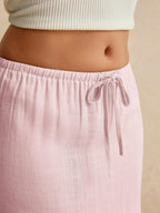 Poéselle Women's Skirt, Floor Length Maxi Skirt, Tie At Waist, Cute Skirt, Low Waist Skirt