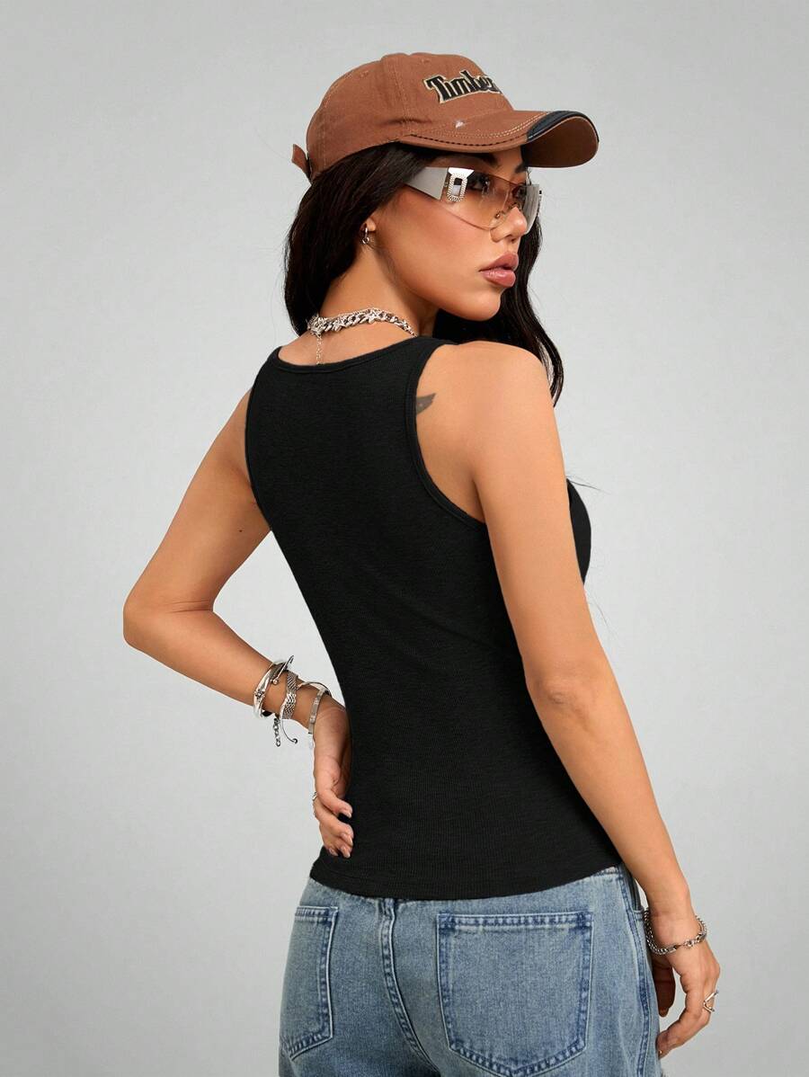 Coolane Women's All-Season Festival Casual Chic Streetwear Vintage Y2K Leopard Notched Stretchy Top