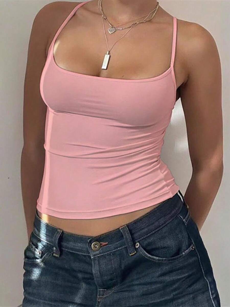 Zyxie Women's Casual Versatile Solid Color Slim Fit Camisole