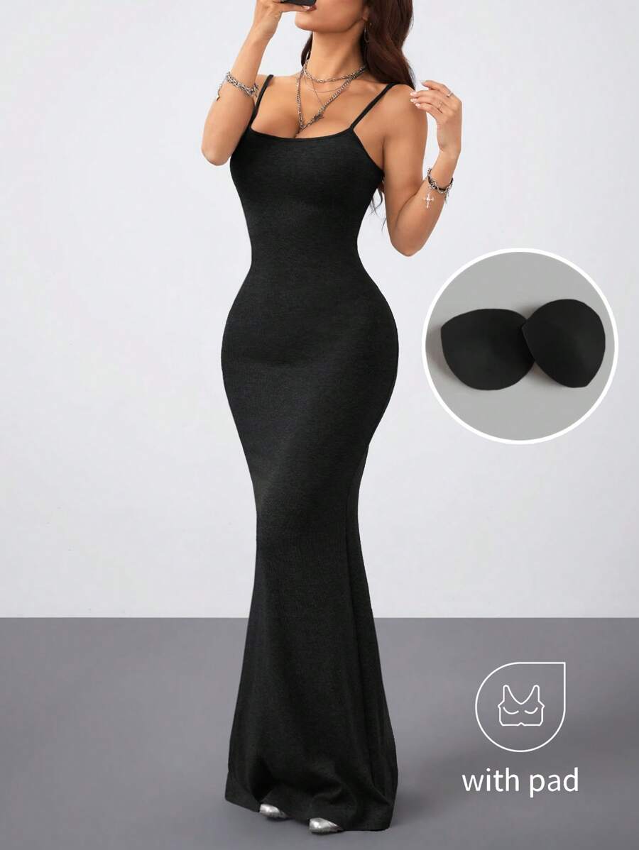 Coolane Women's Spring And Summer For Festival Coquette Daily Wear Going Out Date Night Stretchy Long Dress, Built-In Bra