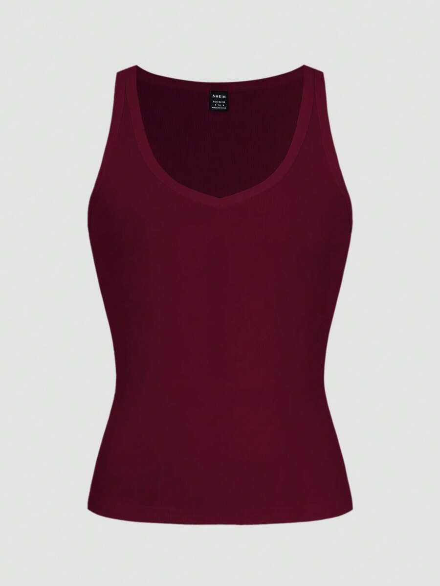 Chiquease Sexy Sleeveless Knitted Crop Top, Fitted Sports Camisole