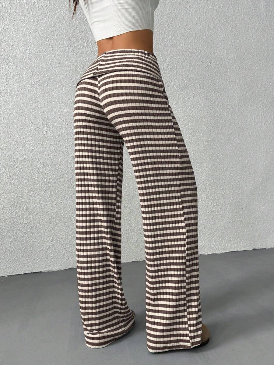 CovetEZ Women's Striped Straight Leg Loose Casual Versatile Pants Women Wide Leg Pants