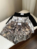 Comfortcana 3pcs Comfortable Women's Short Length Casual Shorts In Woven Fabric For Everyday Looks Shorts Pack Camo Print Shorts