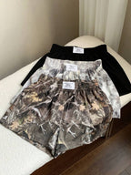 Comfortcana 3pcs Comfortable Women's Short Length Casual Shorts In Woven Fabric For Everyday Looks Shorts Pack Camo Print Shorts