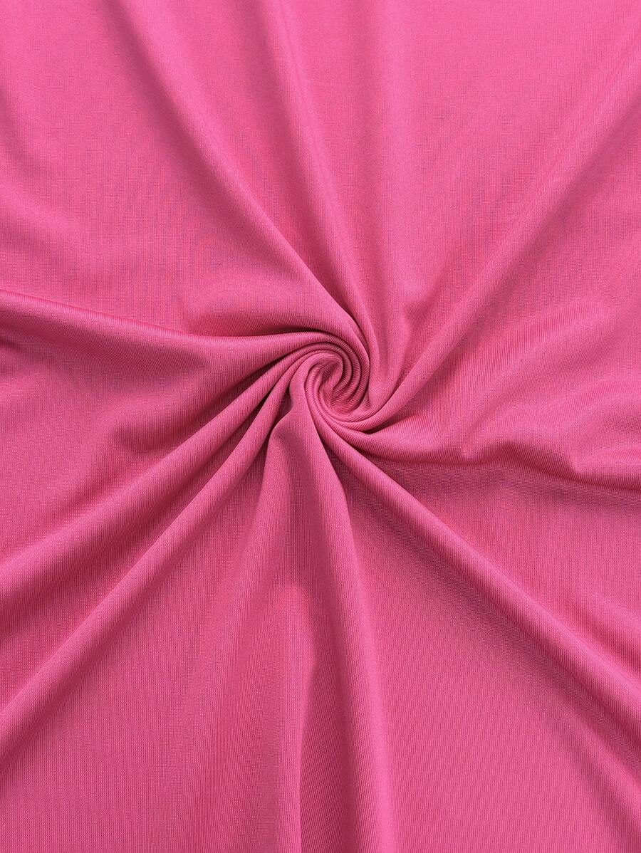 Rafferiza Elegant Bodycon Fishtail Hem V-Neck Waist Pleated Knit Mesh With Rose Red Lining Long Dress For Women, Autumn/Winter Fall Cloth For Women