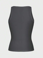 Chiquease Sexy Sleeveless Knitted Crop Top, Fitted Sports Camisole