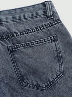 ROMWE Grunge Punk Women Star Low Waist Denim Shorts, School