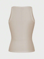 Chiquease Sexy Sleeveless Knitted Crop Top, Fitted Sports Camisole