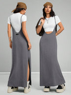 Coolane Women's Spring And Summer Vintage Going Out Date Night Sportswear Athleisure Basic Grey Midi Dress