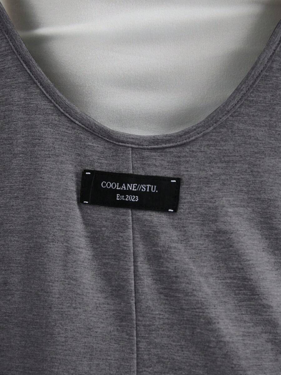 Coolane Women's Spring And Summer Vintage Going Out Date Night Sportswear Athleisure Basic Grey Midi Dress