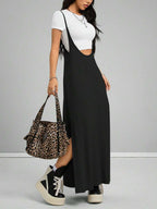 Coolane Women's Spring And Summer Vintage Going Out Date Night Sportswear Athleisure Basic Grey Midi Dress