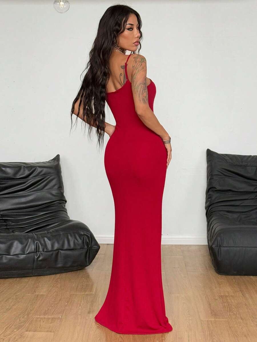 Coolane Women's Spring And Summer For Festival Coquette Daily Wear Going Out Date Night Stretchy Long Dress, Built-In Bra