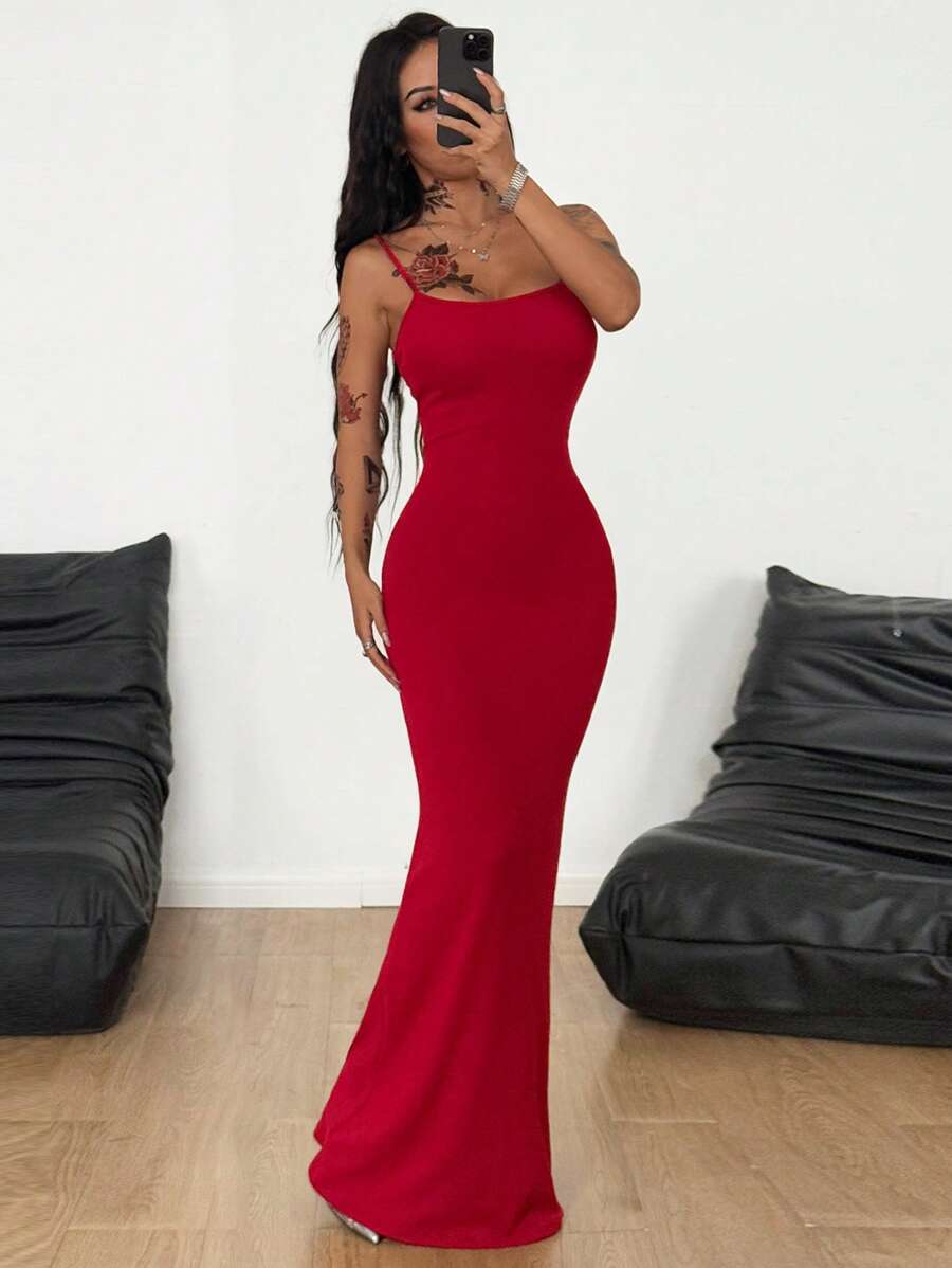 Coolane Women's Spring And Summer For Festival Coquette Daily Wear Going Out Date Night Stretchy Long Dress, Built-In Bra