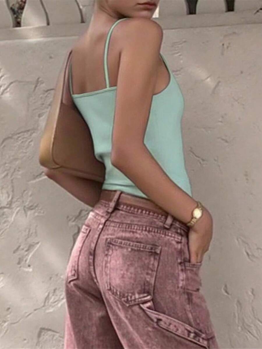 Zyxie Women's Casual Versatile Solid Color Slim Fit Camisole