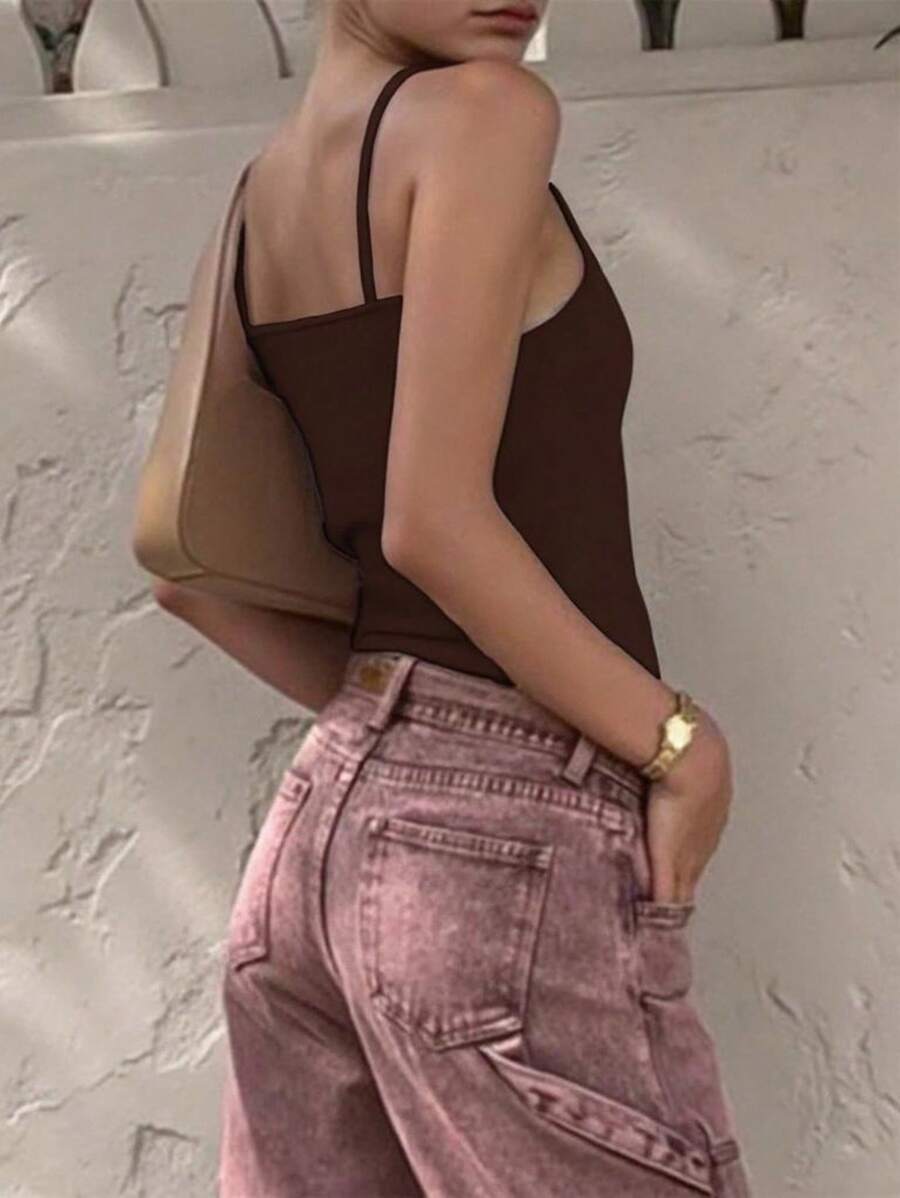 Zyxie Women's Casual Versatile Solid Color Slim Fit Camisole