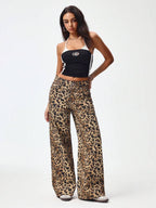SHEIN ICON Women's Loose Fit Wide Leg Pockets Casual Versatile Jeans Pants