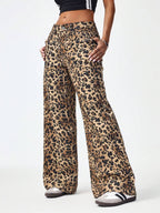 SHEIN ICON Women's Loose Fit Wide Leg Pockets Casual Versatile Jeans Pants