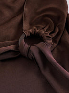 SHEIN MOD High Waist Ruffle Asymmetrical Hem Skirt Brown Midi Skirt Tie Skirt Wrap Skirt Asymmetrical Skirt Brown Tie Skirt