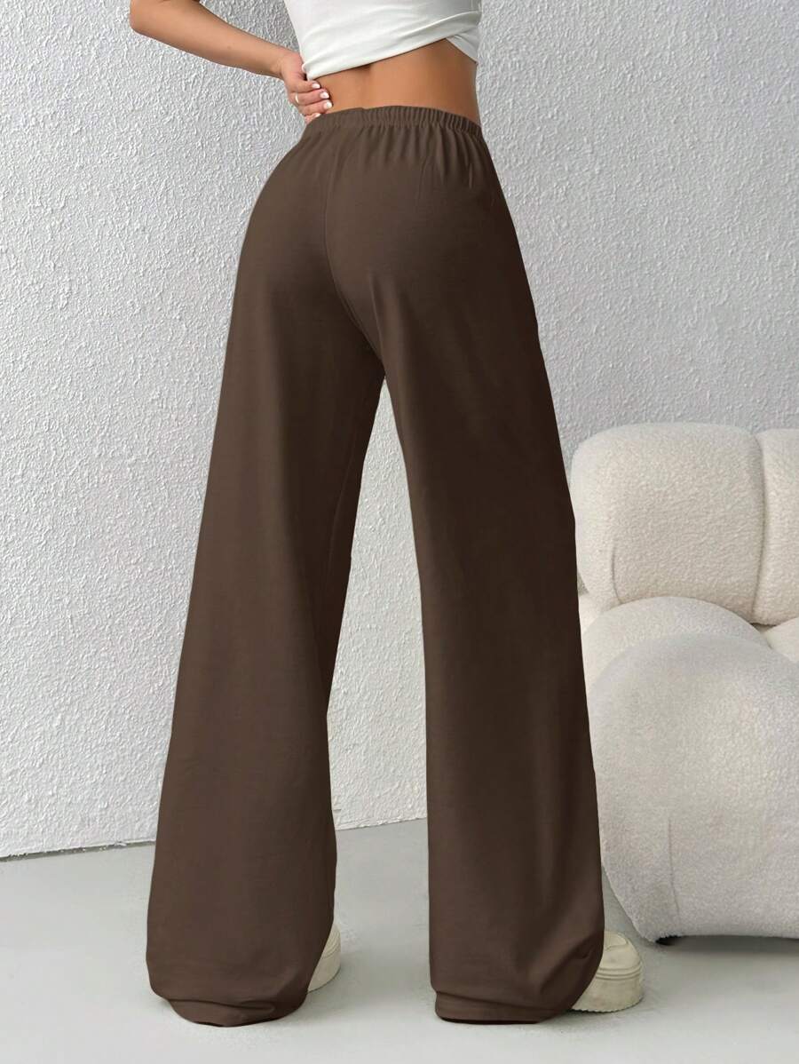 CovetEZ Women's Casual Loose Solid Color Drawstring Waist Sweatpants Wide Leg Sweatpants Graduation,Back To School Outfits,Graduation,Teacher Outfits For Women,Back To School