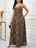 SHEIN Lady Leopard Print Women Maxi Dresses Women Lady Boho Backless Women Ladies Baggy Maxi Dress Women Dresses Loose Strapless Birthday&Event Dresses /Holiday Dresses Vacation Outfits Women Boho/Bohemia/Boho Women's Clothing Halter Top African Woman Clothing Women Dresses Summer Tropical Dresses For Women New Arrivals Women Dress Beach Dress Easter Dresses / Easter Dress Women / Easter Outfit Women Summer Dresses For Women