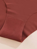 Aofeiqike 6pcs High Waist Plus Size Women Briefs, Sexy Seamless Breathable Ice Silk Panties, Comfortable Soft Hipster Underwear