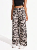 SHEIN ICON Women's Loose Fit Wide Leg Pockets Casual Versatile Jeans Pants