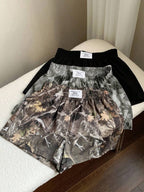 Comfortcana 3pcs Comfortable Women's Short Length Casual Shorts In Woven Fabric For Everyday Looks Shorts Pack Camo Print Shorts