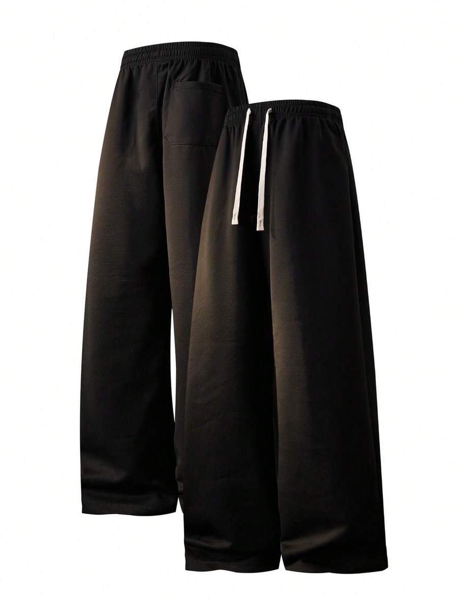 Blueplus Women's Simple And Fashionable Solid Color Straight Sports Pants, Breathable And Comfortable Soft Nine-Point Pants, Outdoor Leisure Lace-Up Women's Sports Pants