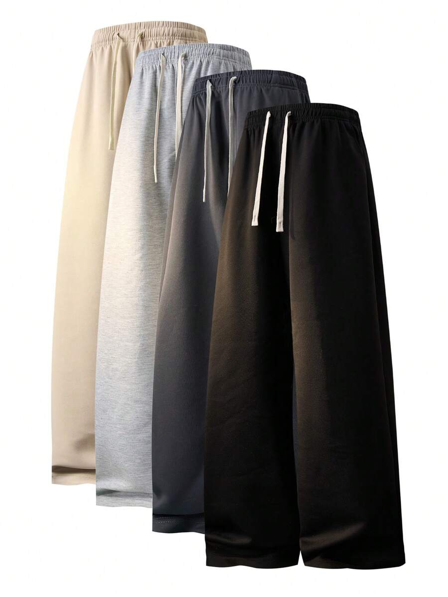 Blueplus Women's Simple And Fashionable Solid Color Straight Sports Pants, Breathable And Comfortable Soft Nine-Point Pants, Outdoor Leisure Lace-Up Women's Sports Pants