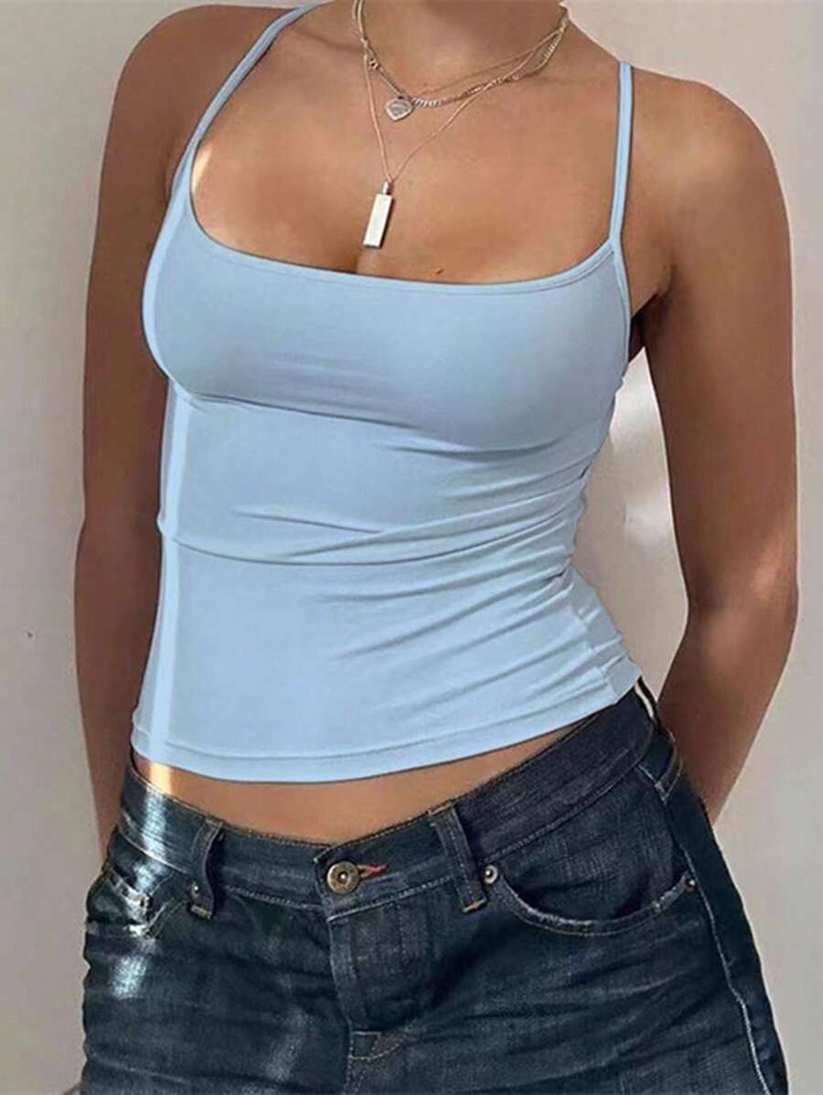 Zyxie Women's Casual Versatile Solid Color Slim Fit Camisole