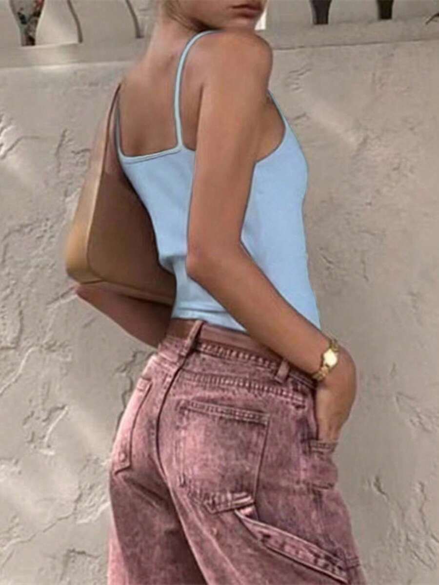 Zyxie Women's Casual Versatile Solid Color Slim Fit Camisole