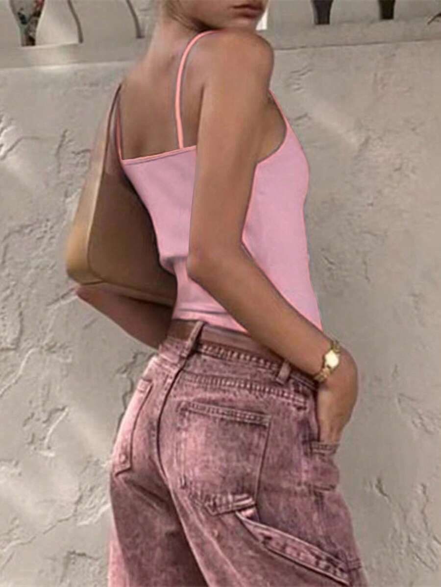 Zyxie Women's Casual Versatile Solid Color Slim Fit Camisole