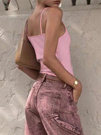 Zyxie Women's Casual Versatile Solid Color Slim Fit Camisole