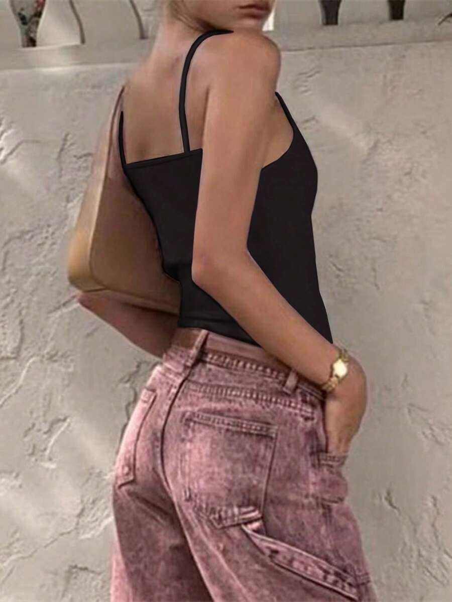 Zyxie Women's Casual Versatile Solid Color Slim Fit Camisole