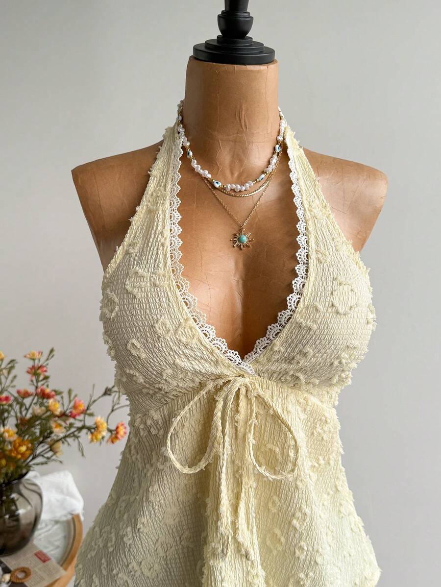 Rusttydustty Women's Backless Casual Vacation Bohemian Style Beach, Suitable For Valentine's Day, New Year, Party, Easter, Hawaiian Music Festival, Tropical Holiday