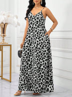 SHEIN Lady Leopard Print Women Maxi Dresses Women Lady Boho Backless Women Ladies Baggy Maxi Dress Women Dresses Loose Strapless Birthday&Event Dresses /Holiday Dresses Vacation Outfits Women Boho/Bohemia/Boho Women's Clothing Halter Top African Woman Clothing Women Dresses Summer Tropical Dresses For Women New Arrivals Women Dress Beach Dress Easter Dresses / Easter Dress Women / Easter Outfit Women Summer Dresses For Women