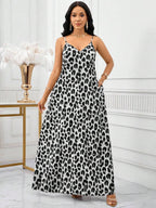 SHEIN Lady Leopard Print Women Maxi Dresses Women Lady Boho Backless Women Ladies Baggy Maxi Dress Women Dresses Loose Strapless Birthday&Event Dresses /Holiday Dresses Vacation Outfits Women Boho/Bohemia/Boho Women's Clothing Halter Top African Woman Clothing Women Dresses Summer Tropical Dresses For Women New Arrivals Women Dress Beach Dress Easter Dresses / Easter Dress Women / Easter Outfit Women Summer Dresses For Women