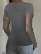CovetEZ 95% Cotton Women's Black Lace Patchwork Long Sleeve Knitted Top – Bohemian Casual Summer Western Festival Island Girl Vintage Seaside Vacation Romantic Vacay Vibes Spring Break Cute Home Soft Girl Clean Girl Vacation Beach Cruise Boho Music Festival Concert Wedding Guest City Trip Holiday Wear Elegant Spring Summer