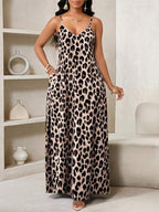 SHEIN Lady Leopard Print Women Maxi Dresses Women Lady Boho Backless Women Ladies Baggy Maxi Dress Women Dresses Loose Strapless Birthday&Event Dresses /Holiday Dresses Vacation Outfits Women Boho/Bohemia/Boho Women's Clothing Halter Top African Woman Clothing Women Dresses Summer Tropical Dresses For Women New Arrivals Women Dress Beach Dress Easter Dresses / Easter Dress Women / Easter Outfit Women Summer Dresses For Women