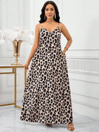 SHEIN Lady Leopard Print Women Maxi Dresses Women Lady Boho Backless Women Ladies Baggy Maxi Dress Women Dresses Loose Strapless Birthday&Event Dresses /Holiday Dresses Vacation Outfits Women Boho/Bohemia/Boho Women's Clothing Halter Top African Woman Clothing Women Dresses Summer Tropical Dresses For Women New Arrivals Women Dress Beach Dress Easter Dresses / Easter Dress Women / Easter Outfit Women Summer Dresses For Women
