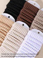 1/3/6 Pairs Women's Fall Autumn Winter Slouch Knit Socks Slouchy Socks Women Scrunch Socks Women Scrunchie Socks Women Crew Socks Delamerican (Apricot, Light Yellow, Khaki, Brown) Compression Socks Comfortable, Warm & Breathable, Fashionable Perfect Gifts For Hiking, Back To School, Halloween & Christmas Xmas, Cozy